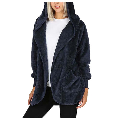 Casual Plush Hooded Jacket