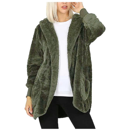 Casual Plush Hooded Jacket